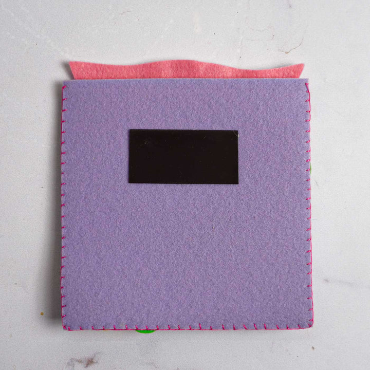 Photo Personalized Handmade Floral Theme Felt Fridge Magnet