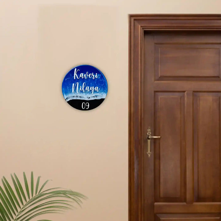 Personalized Beach Theme Resin Name Plate