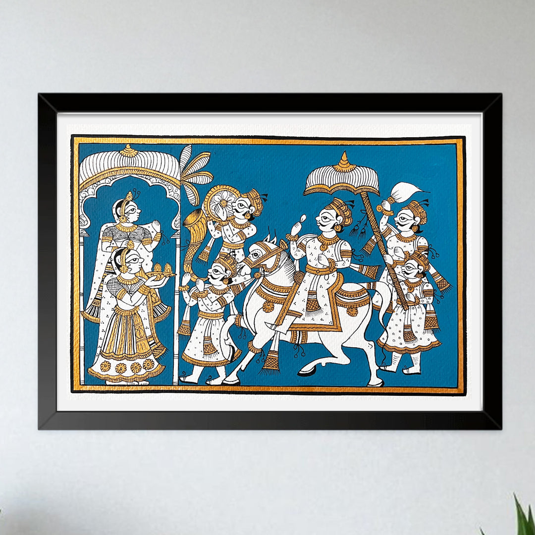 11 X 7.5 Inch | Welcoming Paper Phad Painting