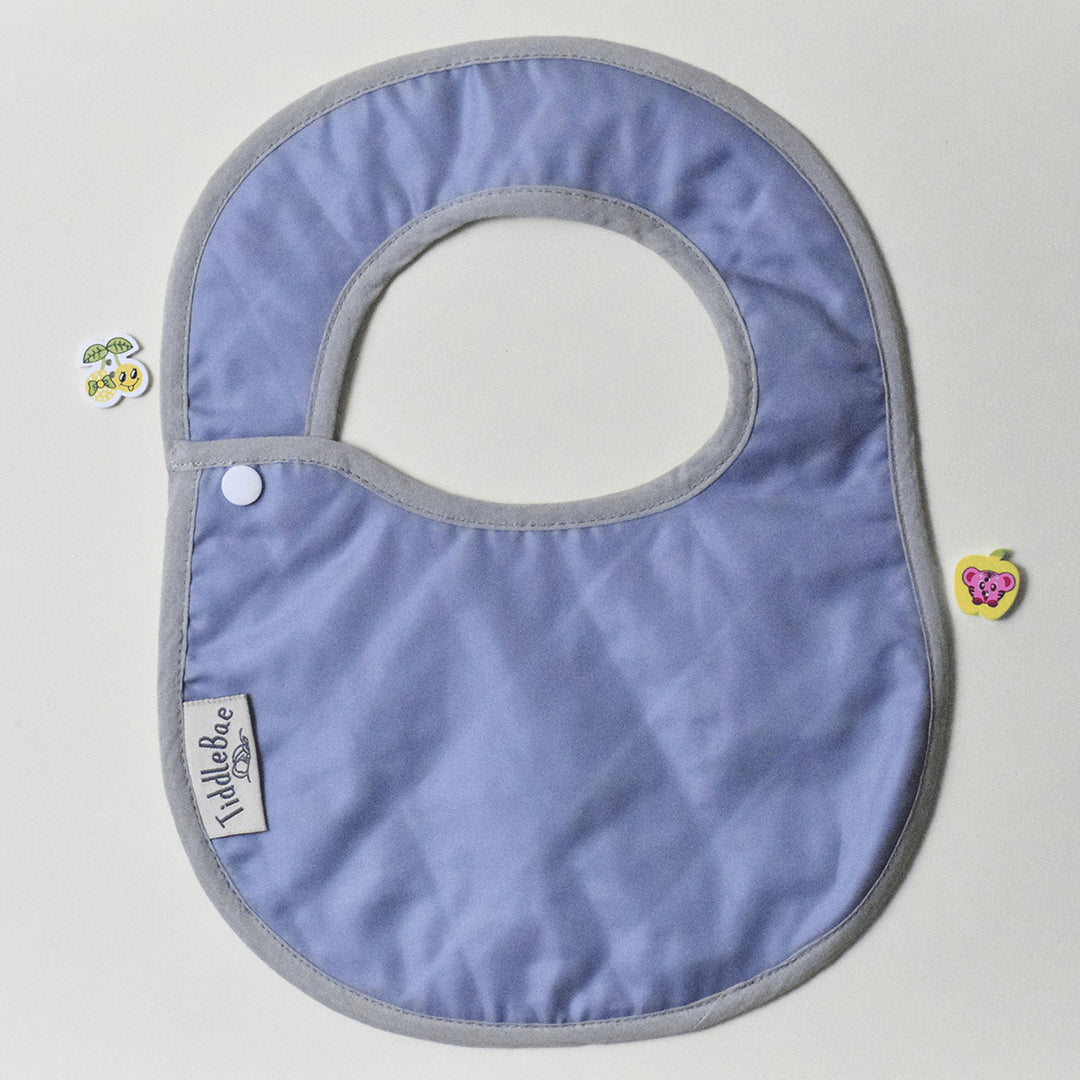 Block Printed Greyscale Aquarium Bib
