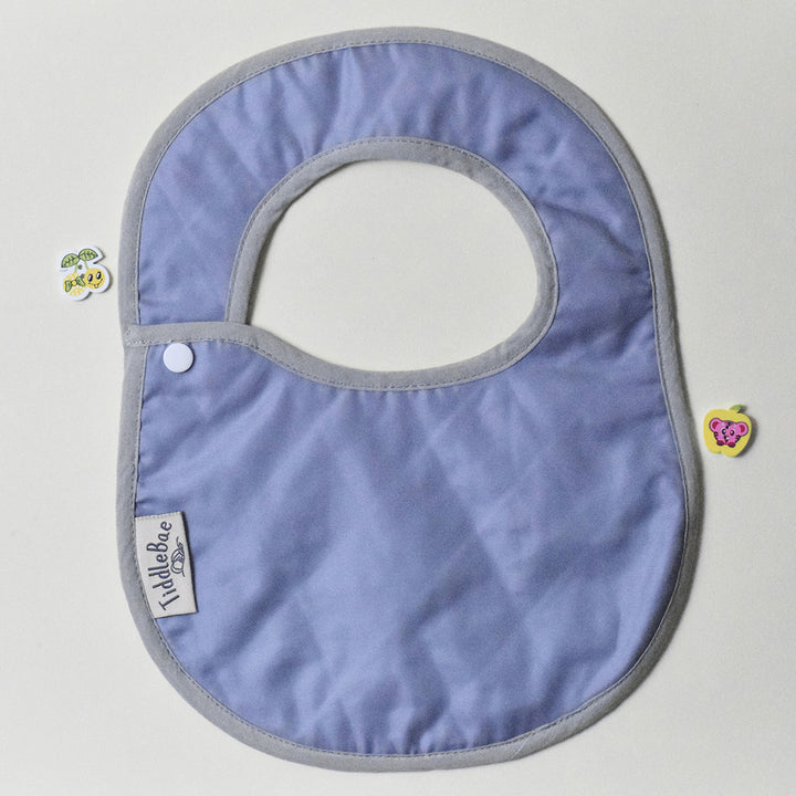 Block Printed Greyscale Aquarium Bib