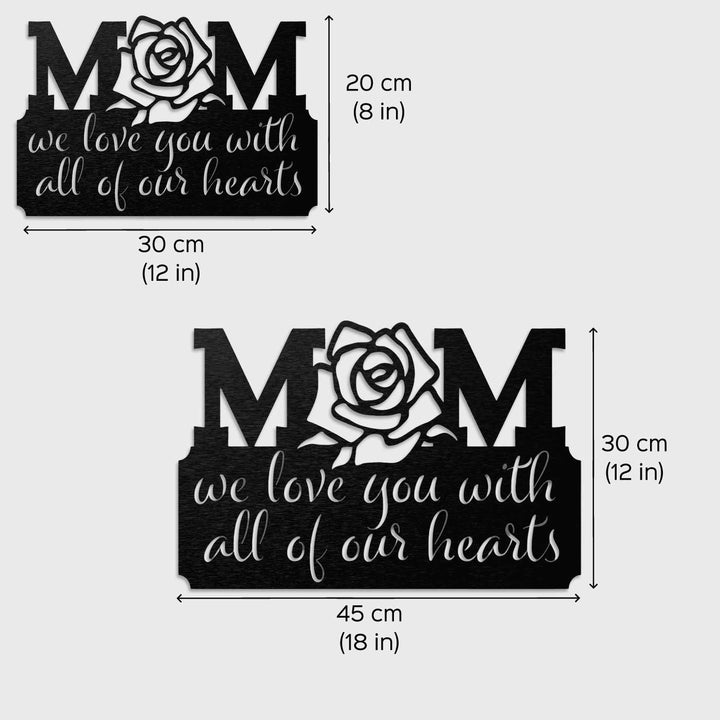 Personalized Handmade Laser Cut Rose Theme Metal Decorative Plaque
