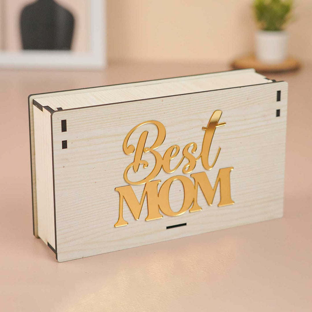 Photo Personalized Engraved Mother's Day MDF Wood Gift Hamper | Set of 5