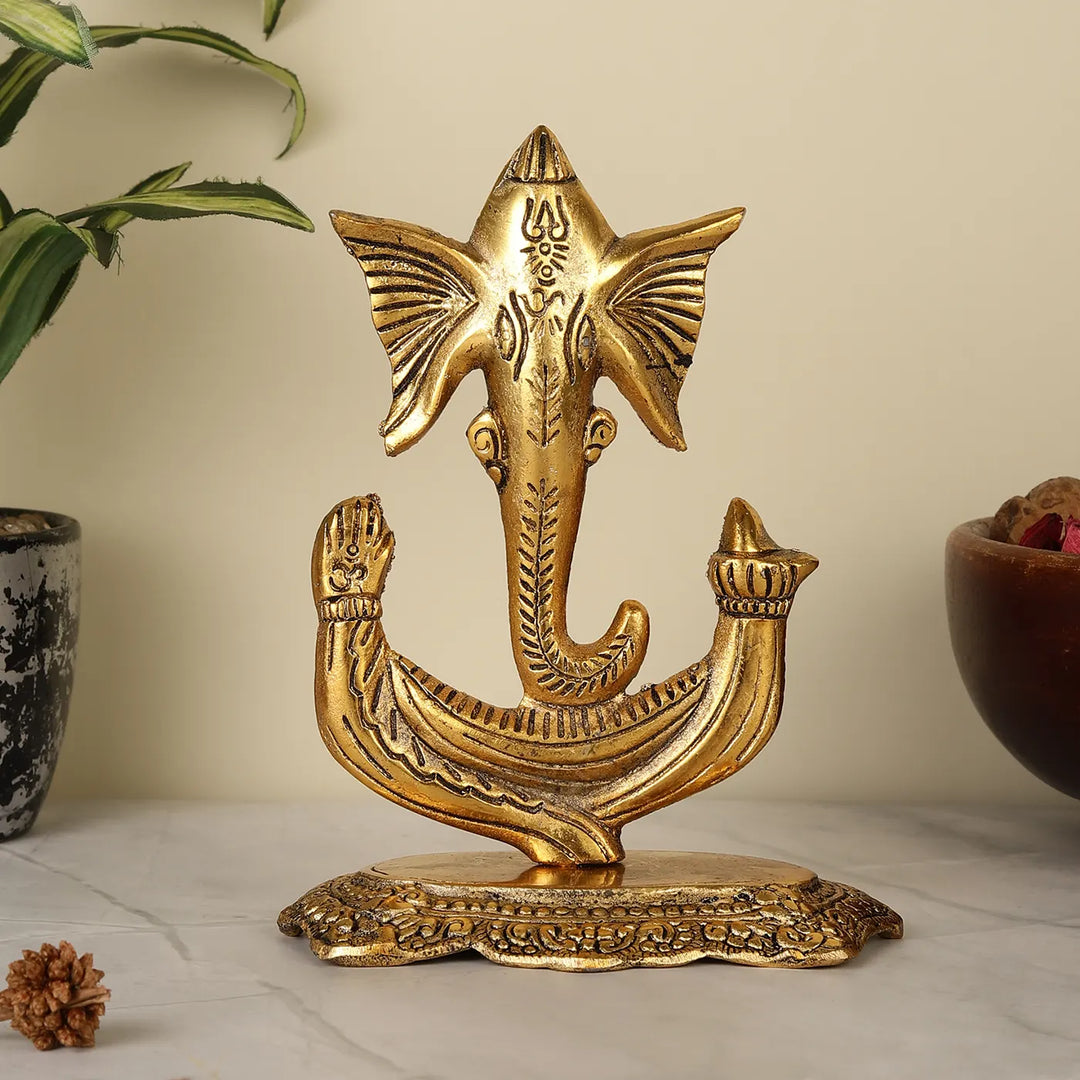 Handmade Ganesha Rakhi Hamper | Includes 1 Ganesha Idol, 2 Rakhis, 1 Roli Chawal