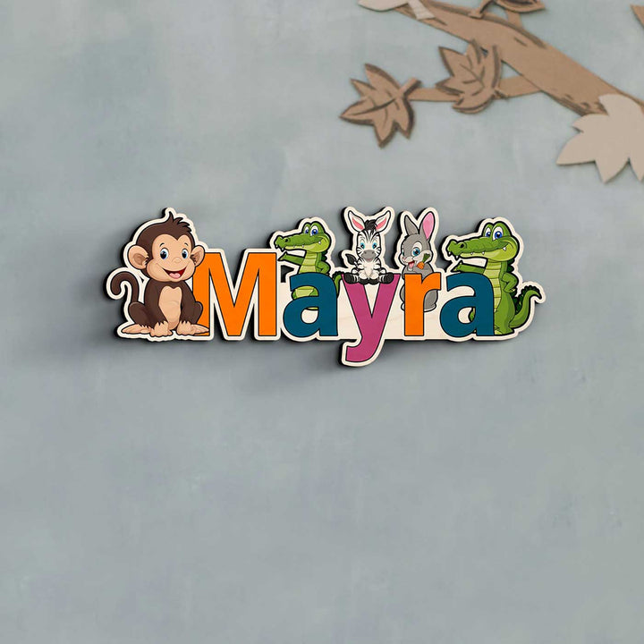 Kid's Animal Theme Printed Nameplate