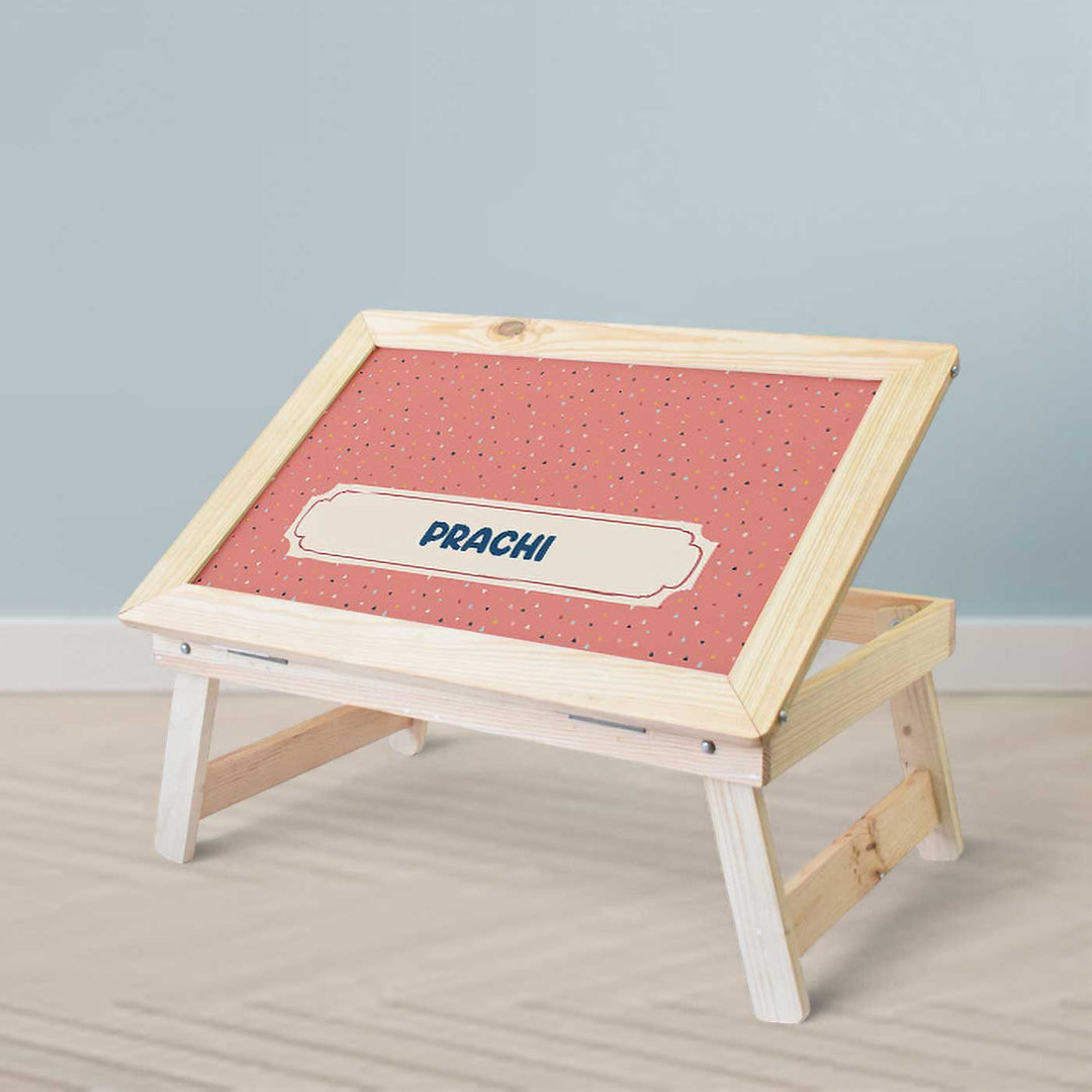 Personalized Triangle Tango Theme Wooden Foldable Desk