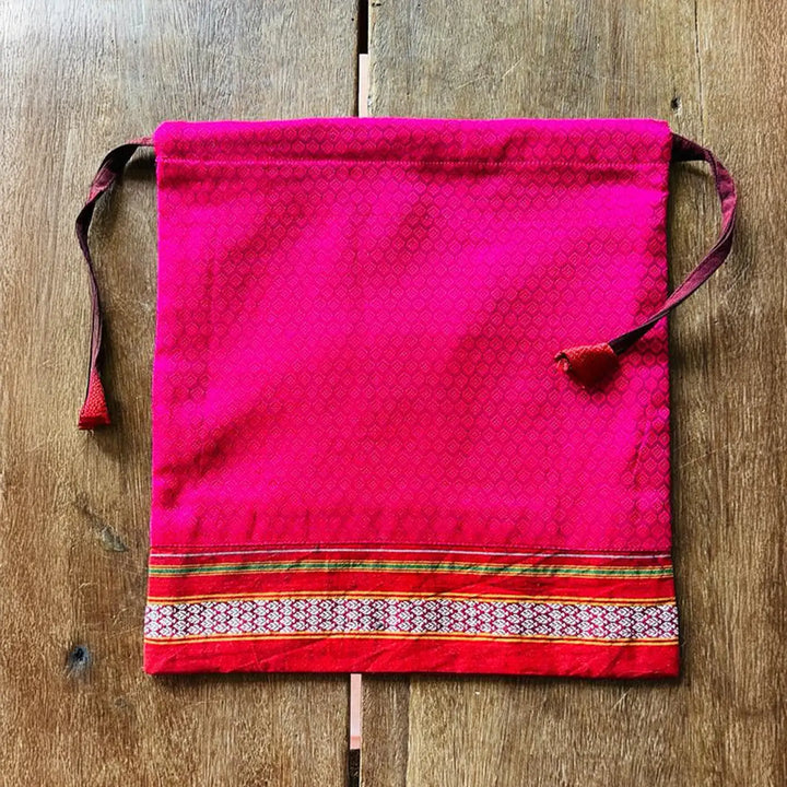 Assorted Handmade Thamboolam Khunn Fabric Cotton Potli | Set Of 4