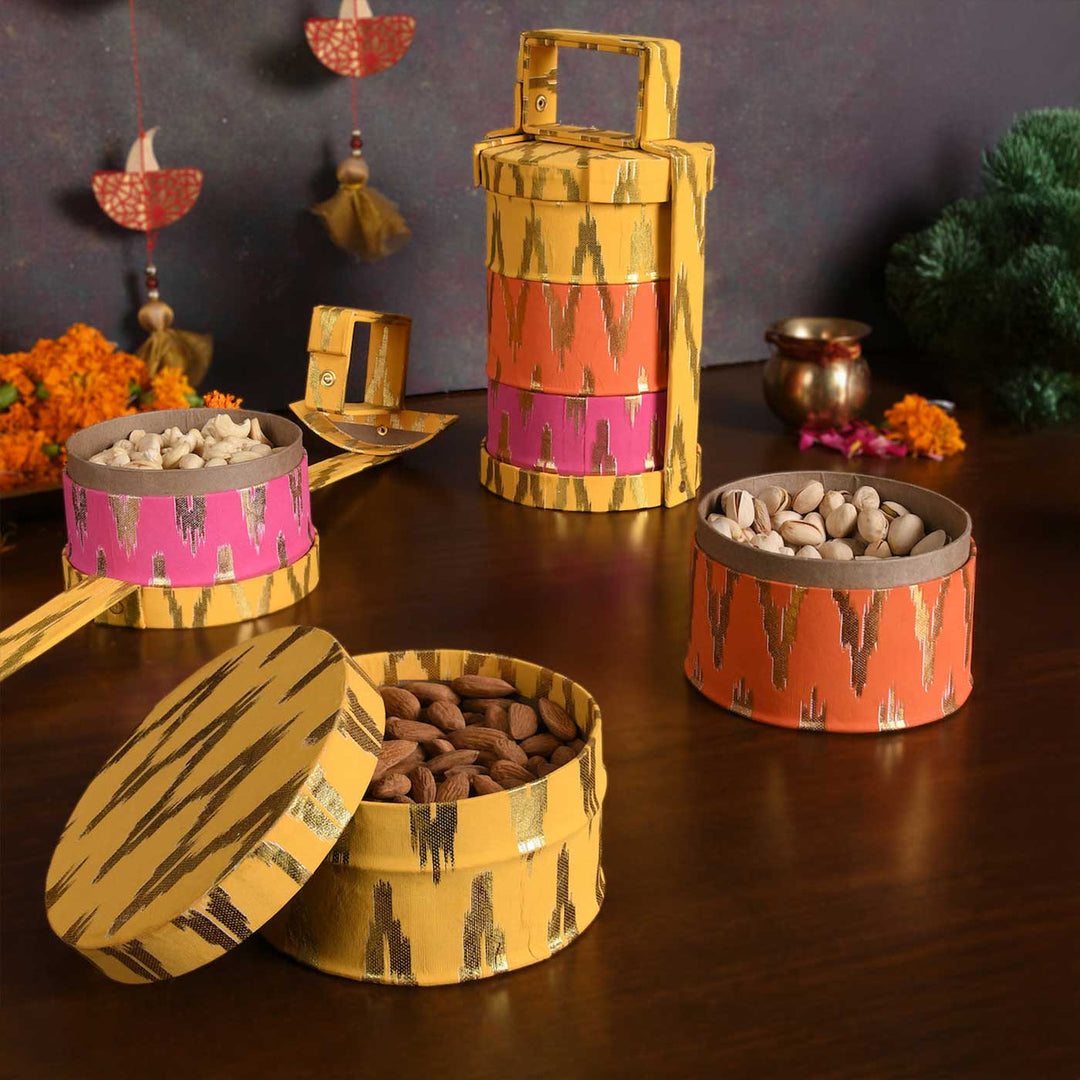 Handmade Tiffin Shaped Paper Gift Box