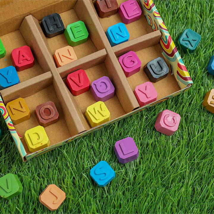 Handmade Non-Toxic Scrabble Crayons | Set Of 30
