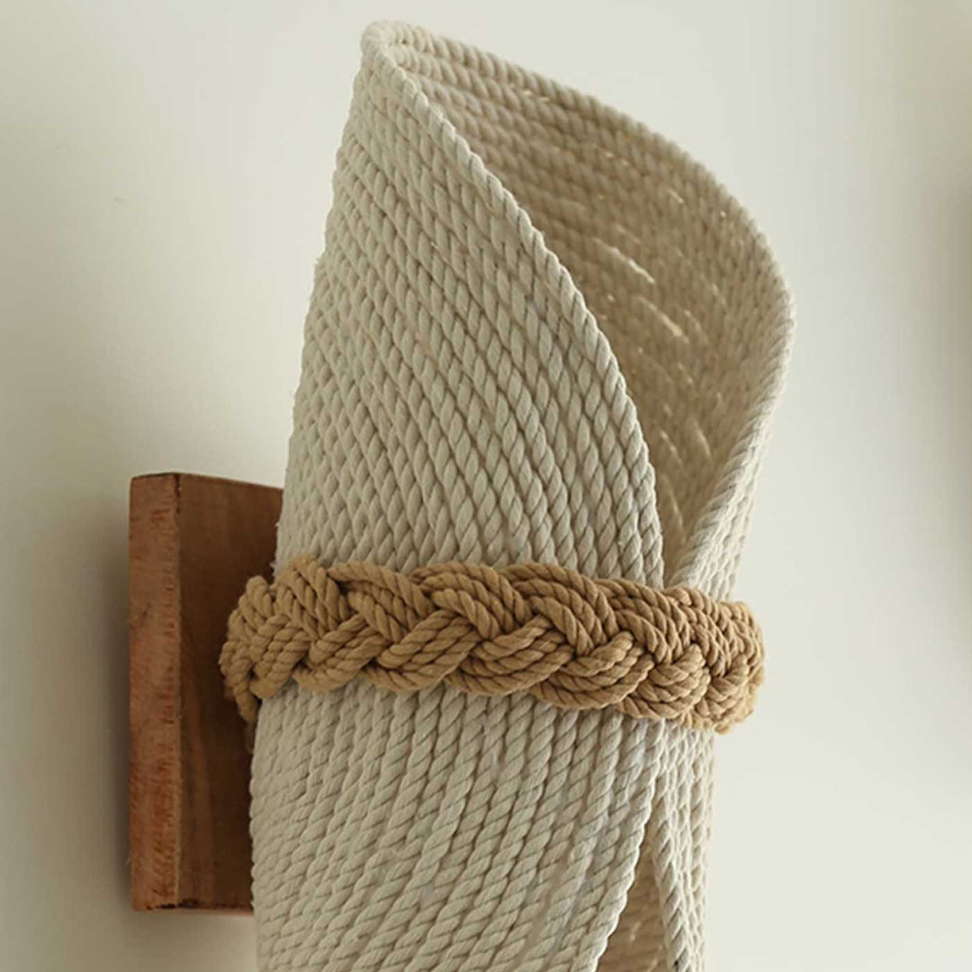 Handmade Macrame Folded Design Cotton Lamp