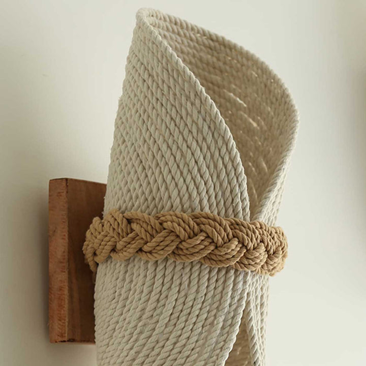 Handmade Macrame Folded Design Cotton Lamp