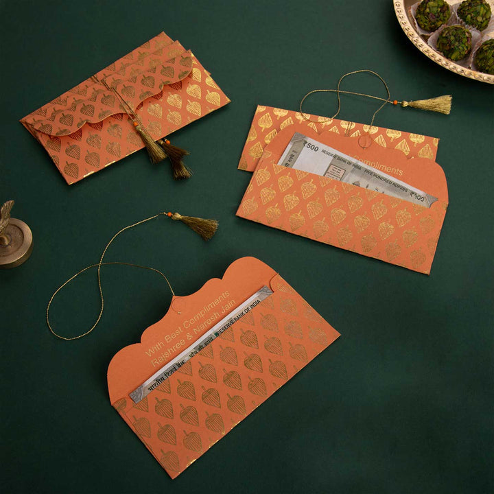 Personalized Handmade Paan Paper Envelopes | Set Of 30