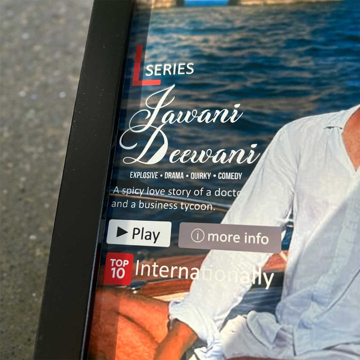 Photo Personalized Netflix Theme MDF Wood Photo Frame For Couples