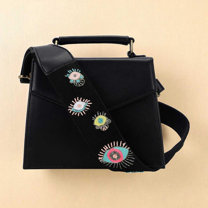 Handmade Evil Eye Design Canvas Bag Strap