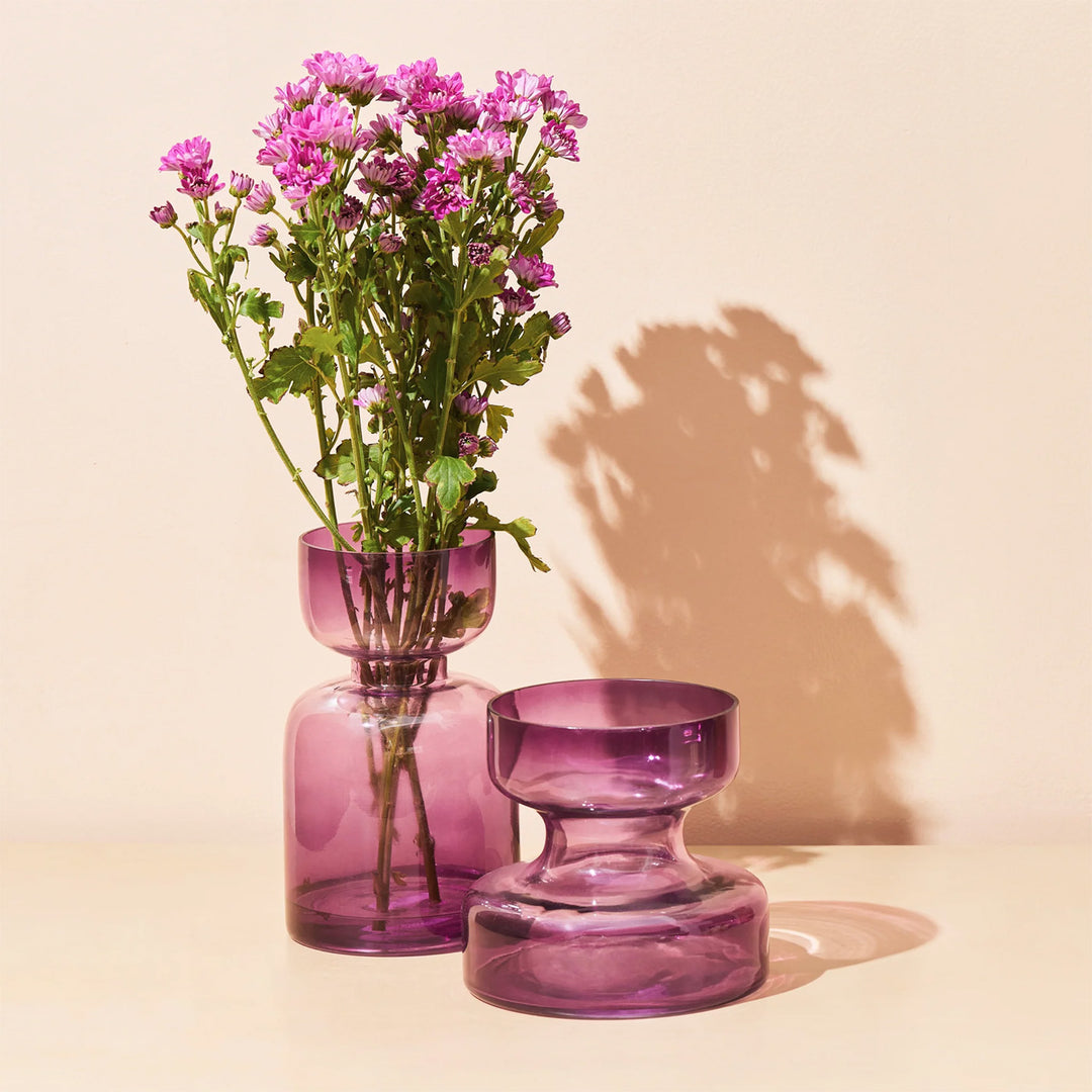 Handmade Ombre Lilac Glass Vase