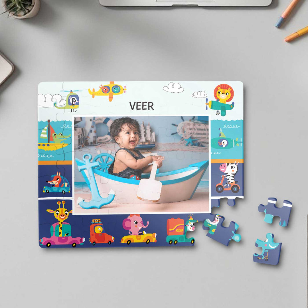 Photo Personalized Let's Travel Theme Acrylic Puzzle