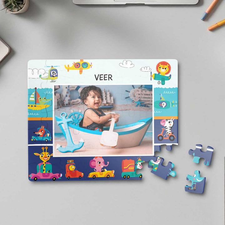 Photo Personalized Let's Travel Theme Acrylic Puzzle