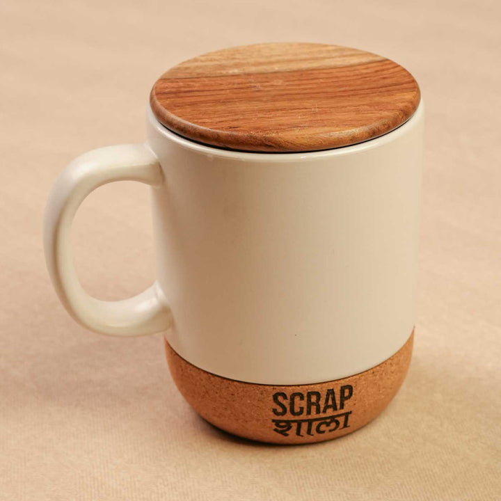 Handmade Sukoon Gift Hamper | Includes Cork Ceramic Mug, Evil Eye Wooden Coasters, Seed Card And Outer Box