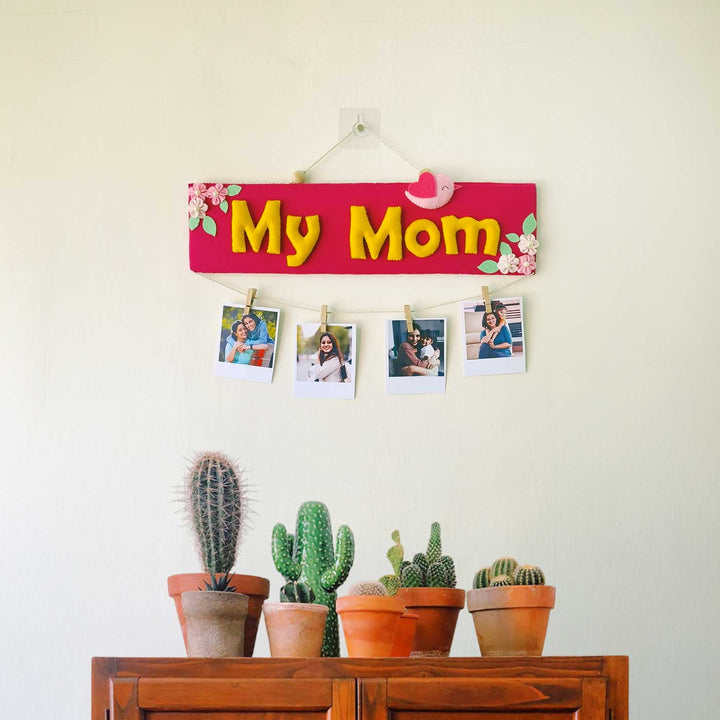 Photo Personalized Handmade Mom Theme Felt Decorative Plaque