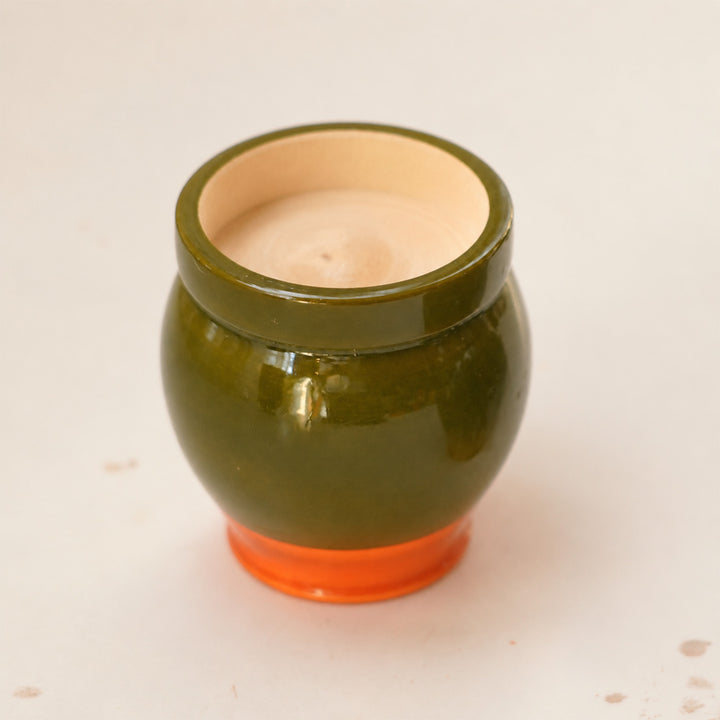 Etikoppaka Pot-Shaped Wooden Tealight Holder With Tealight For Festive Decor