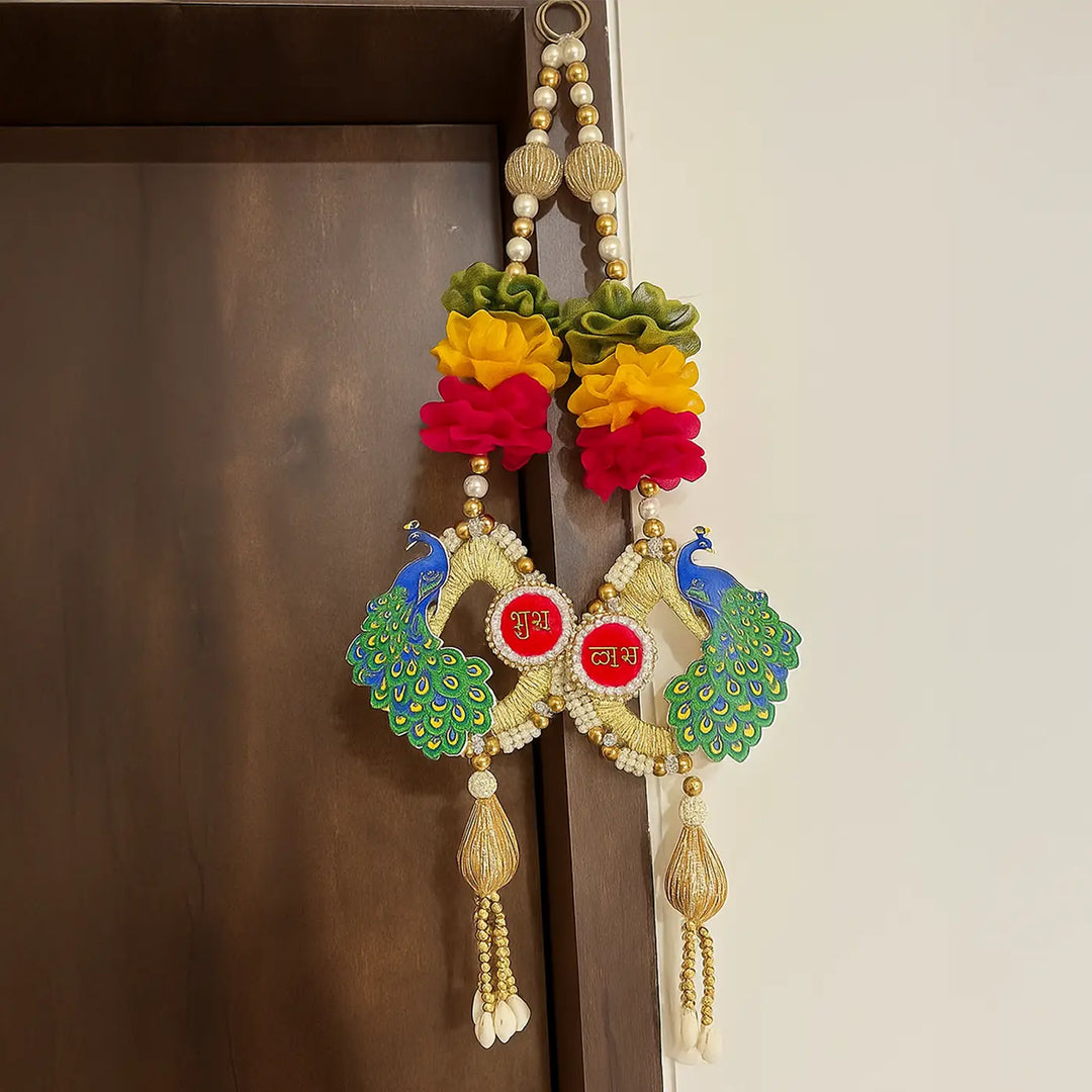 Handmade Decorative Peacock Shubh Labh Hanging