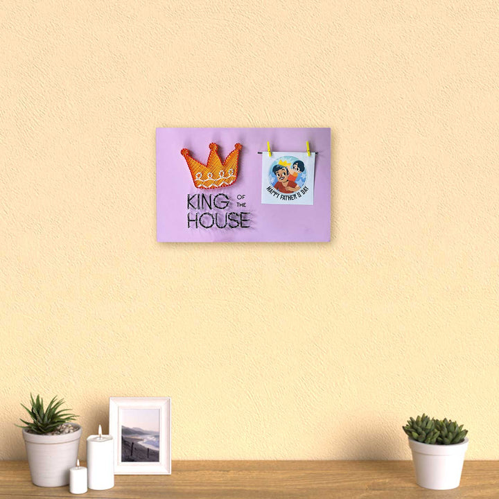 Personalized Handmade String Art King Of The House Wooden Decorative Plaque For Fathers