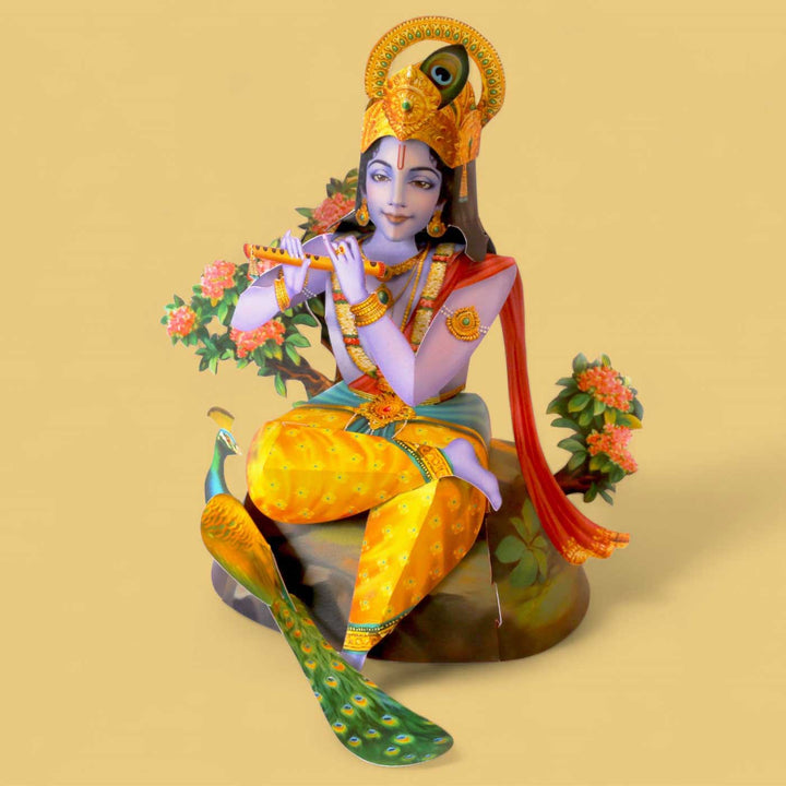 Handmade Printed Krishna Design Paper DIY Kit