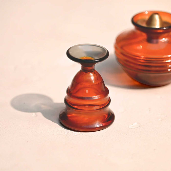 Durable Small Amber Glass Bell