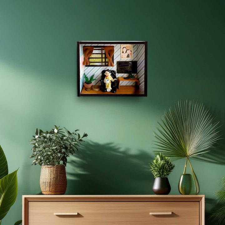 Photo Personalized Handmade Miniature Clay Room Theme Wooden Decorative Plaque