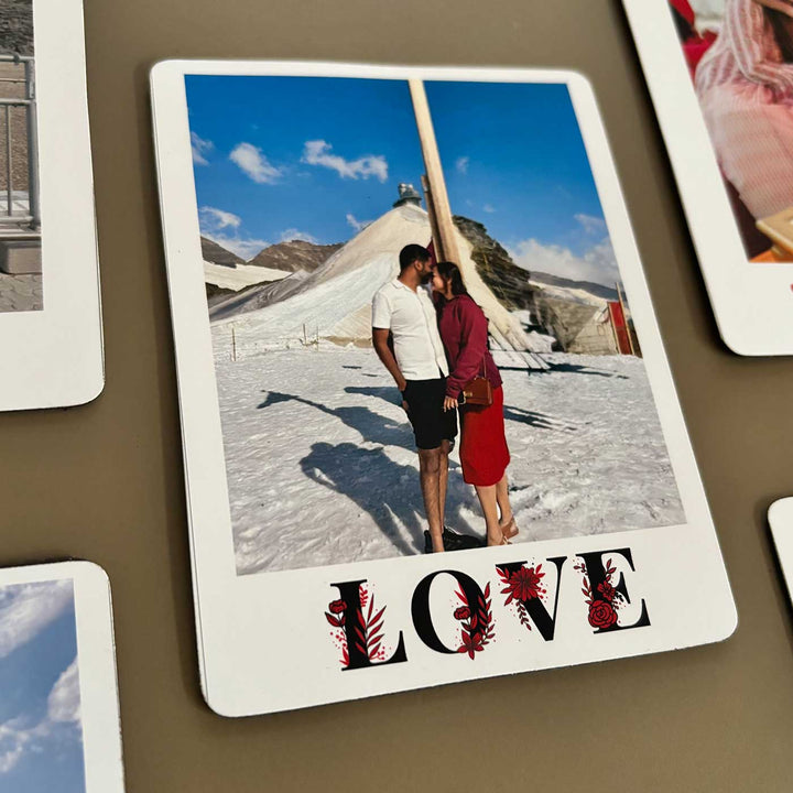 5 Pc | Photo Personalized Love Theme Fridge Magnets | Valentine's Gifting