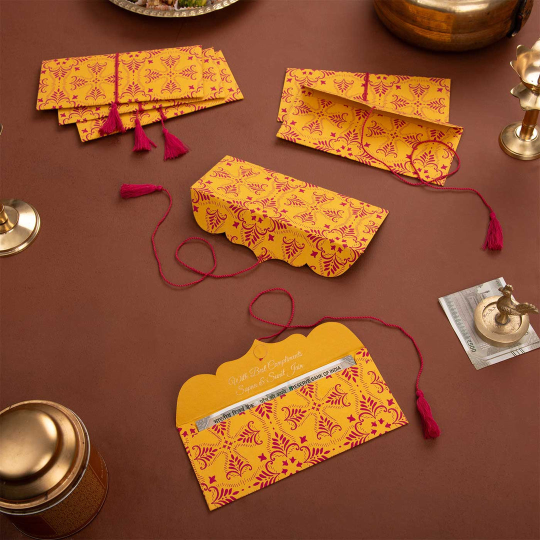 Personalized Handmade Ragini Paper Envelopes | Set Of 10