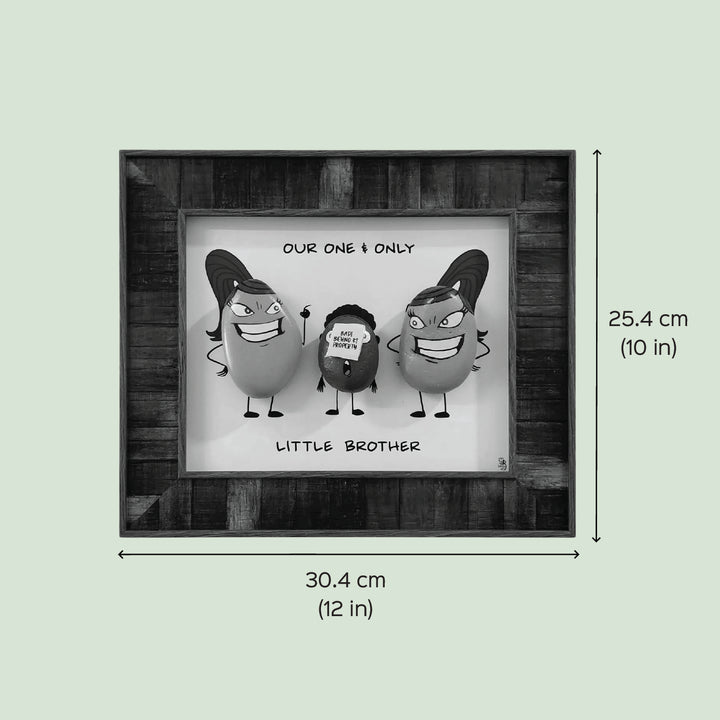 Personalized Pebble Art "Forever Siblings" Wooden Decorative Plaque For Siblings