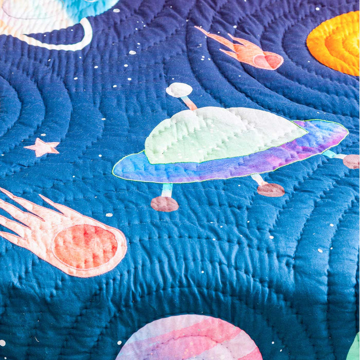 Personalized Tim, The Traveller Theme Cotton Quilt For Kids