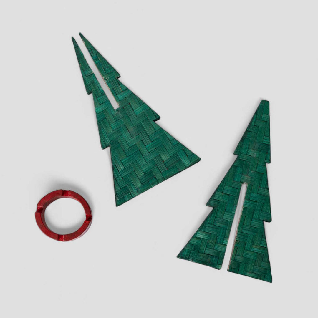 Handmade Bamboo Miniature Tree Christmas Decoration