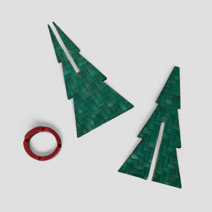 Handmade Bamboo Miniature Tree Christmas Decoration