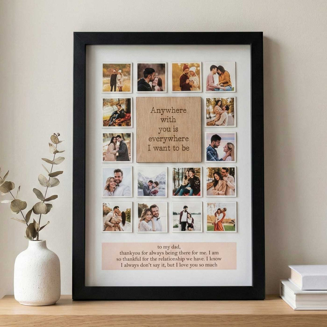 Personalized Large Photo Grid Frame For Couples