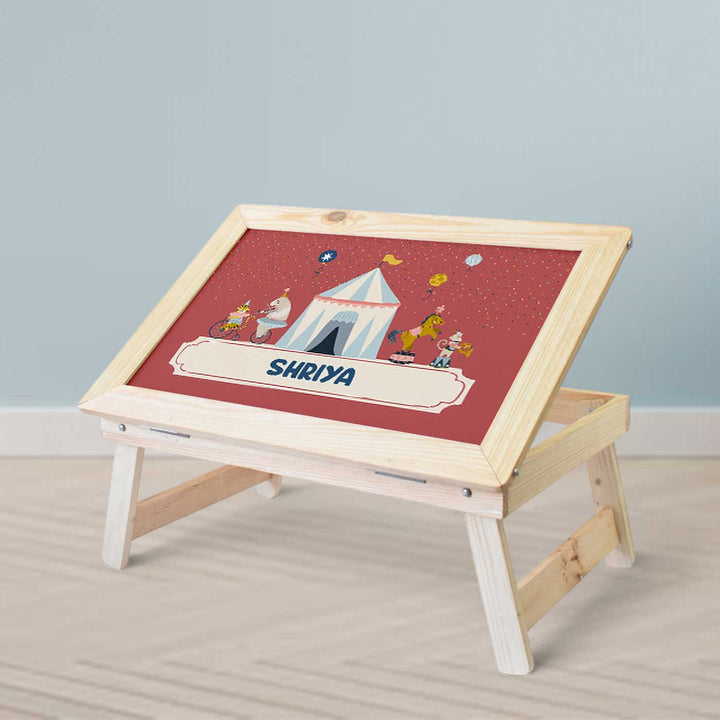 Personalized Animal Circus Theme Wooden Foldable Desk