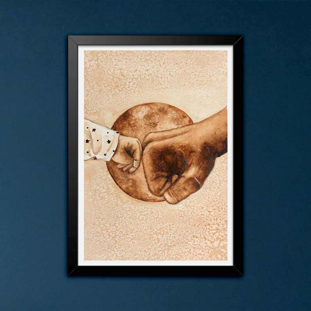 6 x 8.5 Inch | Handmade Paper Pitah Coffee Painting