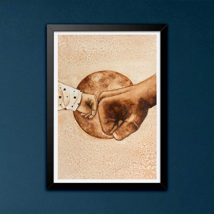 6 x 8.5 Inch | Handmade Paper Pitah Coffee Painting