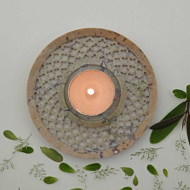Handmade Multicolour Nima Solid Pattern Candle Holder