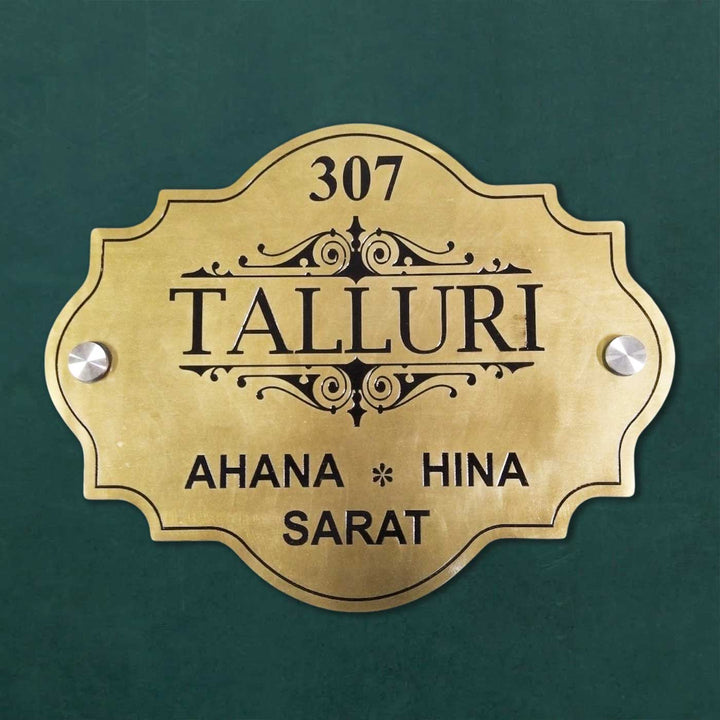 Personalized Weatherproof Modern Stainless Steel Name Plate
