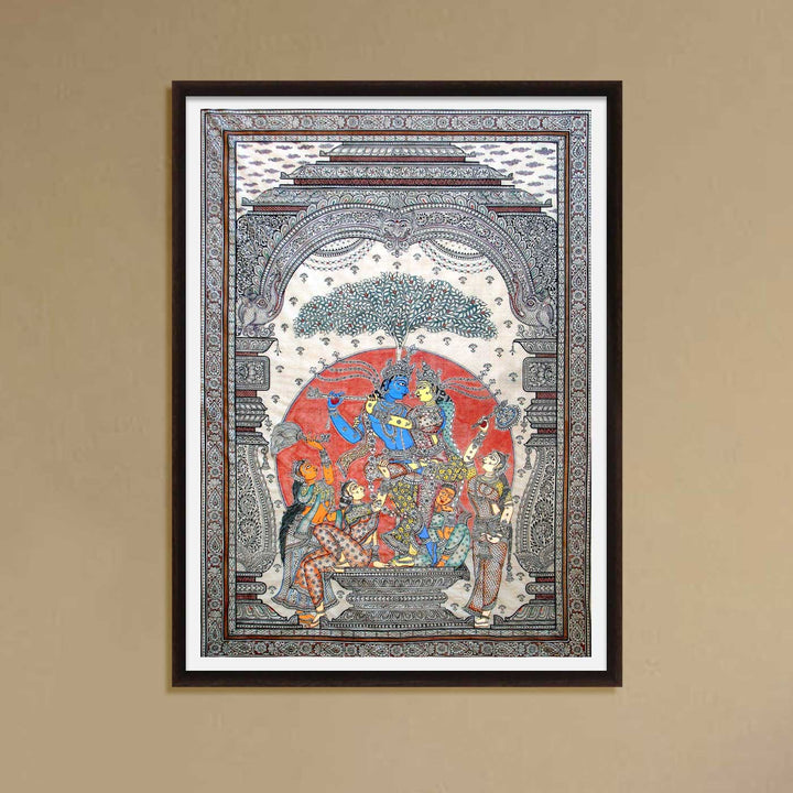 48 X 36 Inch | Handmade Silk Jugalraas Painting