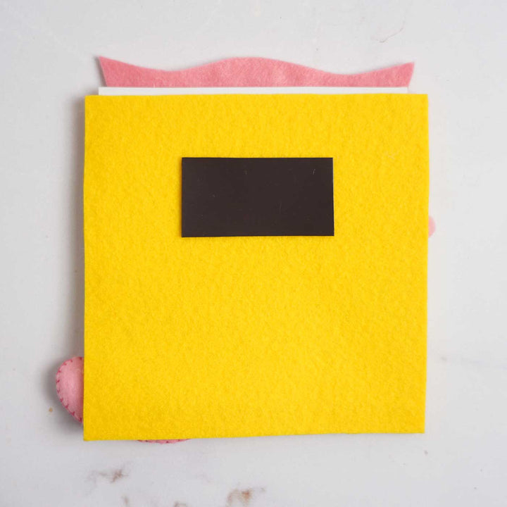 Photo Personalized Handmade Heart Theme Felt Fridge Magnet