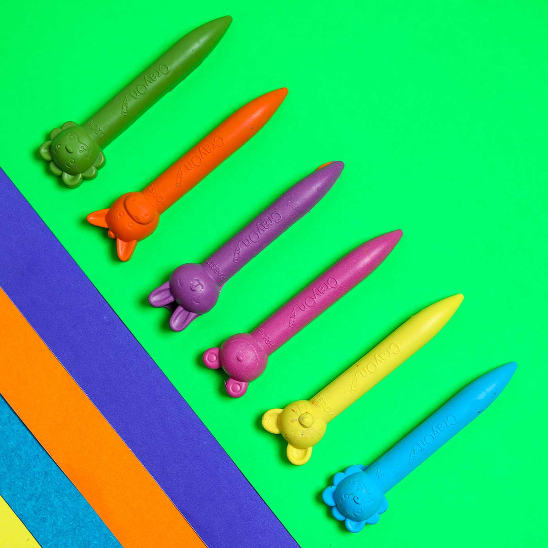 Handmade Non-Toxic Multicolor Animal Stick Crayons