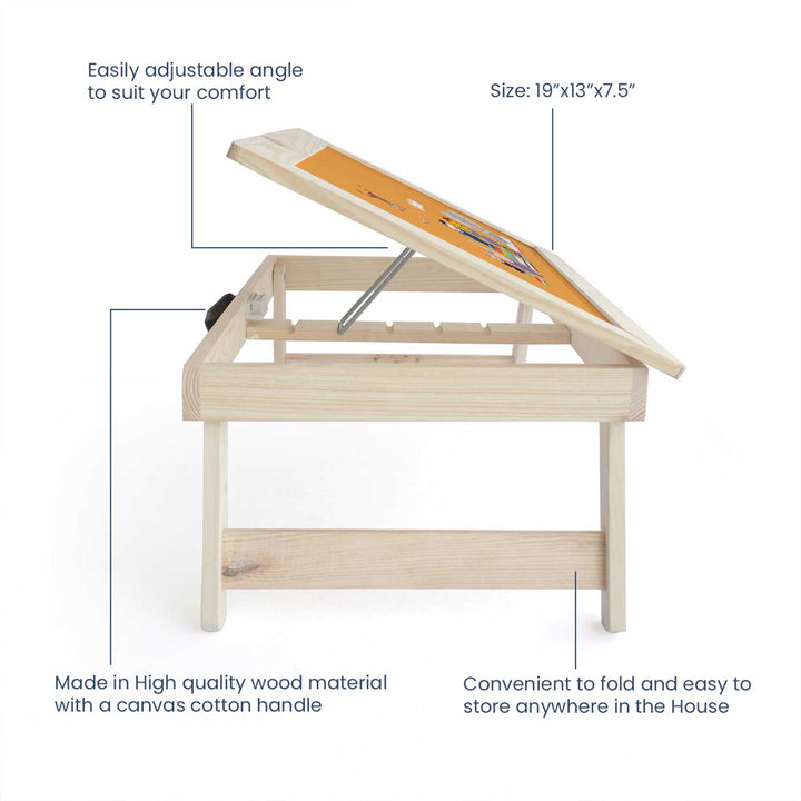 Personalized Animal Library Theme Wooden Foldable Desk