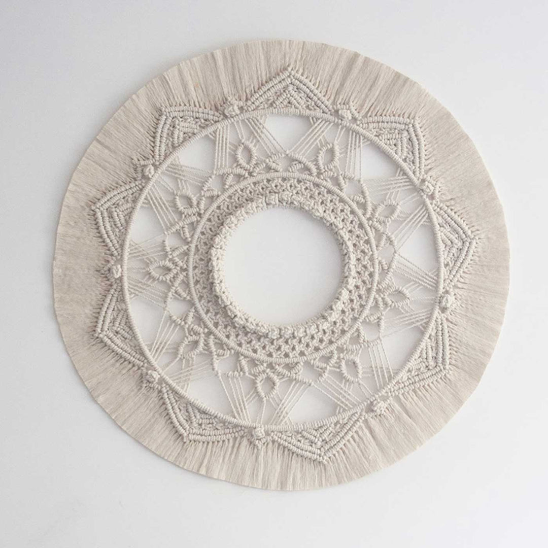 Handmade Macrame Big Mandala Design Coton Wall Hanging