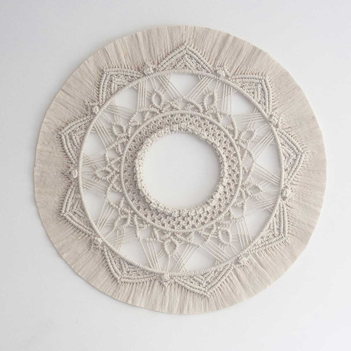 Handmade Macrame Big Mandala Design Coton Wall Hanging