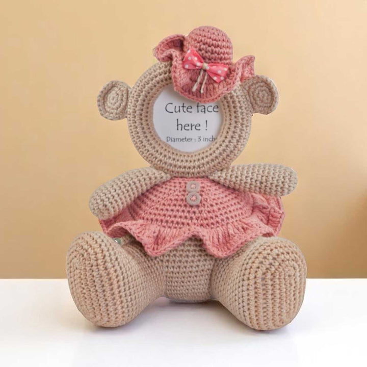 Handmade Crochet Photo Frame for Girls