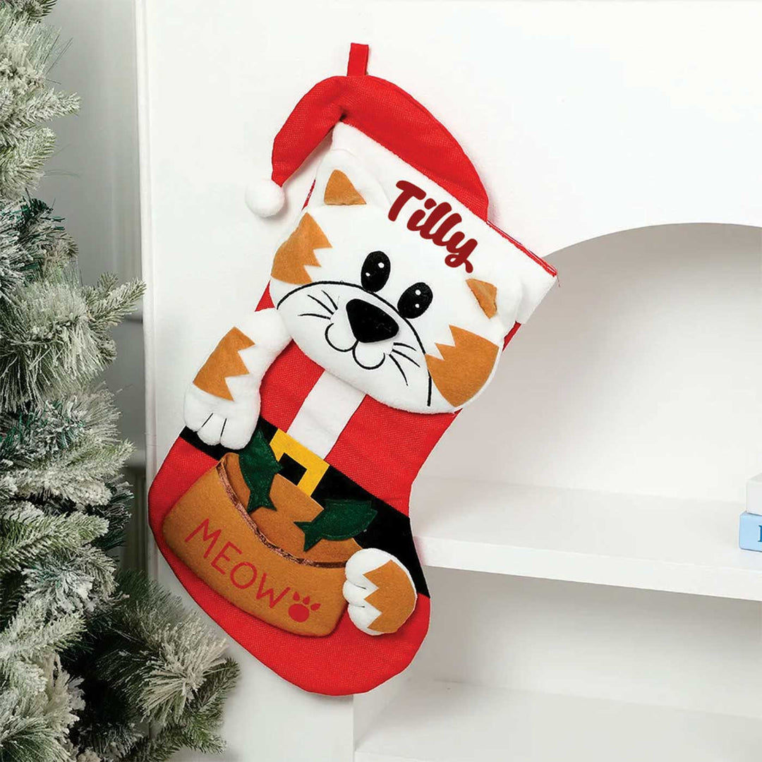 Personalized Pet Felt & Velvet Stockings For Christmas Decoration