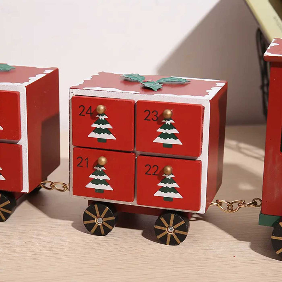 Handmade Wooden Evergreen Adventure Express Advent Calendar